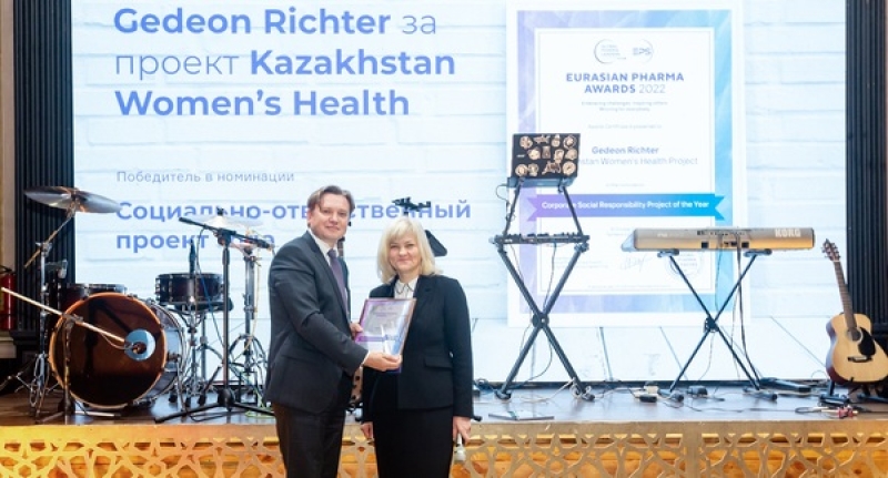 Социальный проект &laquo;Гедеон Рихтер Казахстан&raquo; удостоен награды Eurasian Pharma Awards 2022